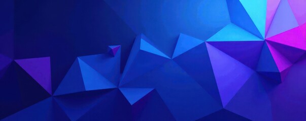 Obraz premium Geometric abstract background with fragmented shapes in shades of blue and purple, scale, background