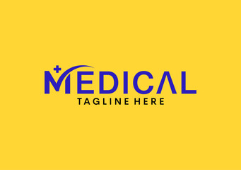 clean and professional wordmark medical logo template, ready for use with bold, modern typography