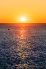 Sea sunrise landscape. rising sun - Ripples sparkle as sunlight shines on the morning sea. Yunseul