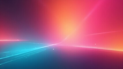 A futuristic gradient background blending neon pink, orange, and teal with glowing effects