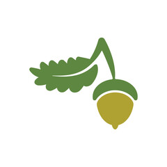 Oak Leaf Logo Template Icon