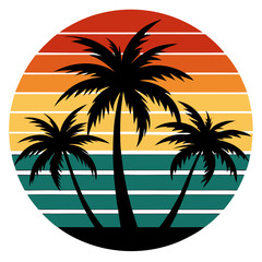 Palm tree silhouette