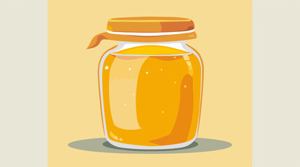 Jar of Marmalade Vector Isolated Illustration