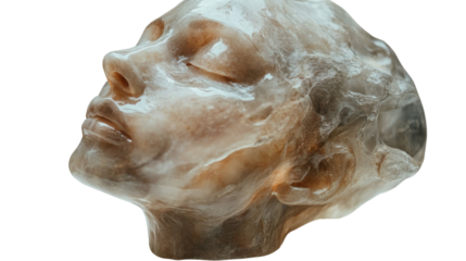 statue of a person isolated on white background 