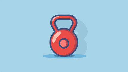Isolated Vector Illustration of Kettlebell Icon in Flat Style