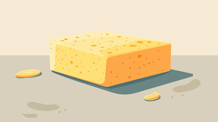 Kitchen Sponge Vector Illustration for Professional Use