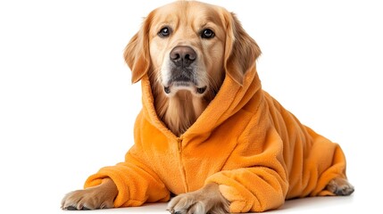 Obraz premium A cheerful dog in a hotdog costume lounges playfully, showcasing vibrant colors that bring joy and warmth to the scene.