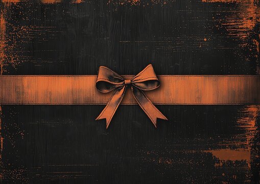 Premium restaurant gift voucher template, culinary motifs, blank amount box, sophisticated black and copper color scheme, textured background