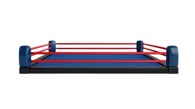 3d illustration of a boxing ring