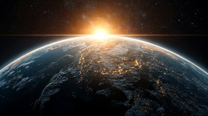 Stunning sunrise views from space as Earth awakens to a new day