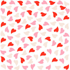 Happy Valentine's Day. Vector seamless pattern with colorful hearts. Decor for Valentine's Day, wedding. Print on gift paper, packaging, wallpaper, clothes, textile