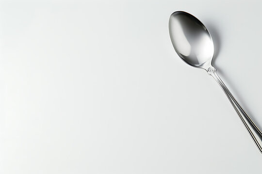 minimalist kitchen utensil, cuillre pure manche lgant sur fond blanc, idale pour une dco minimaliste