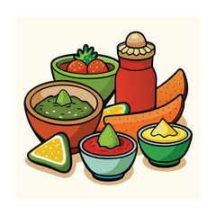 A Delicious Mexican Food Vector Illustration