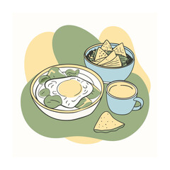 A Delicious Mexican Food Vector Illustration