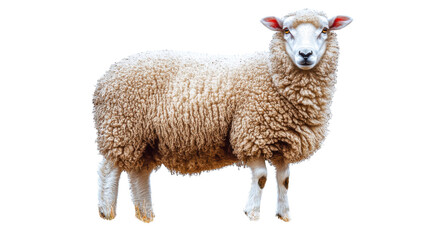 Fototapeta premium sheep and lambs isolated on white background 