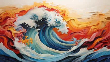 Ocean wave painting background