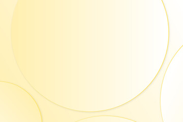 Abstract gold circle lines on pastel, cream background
