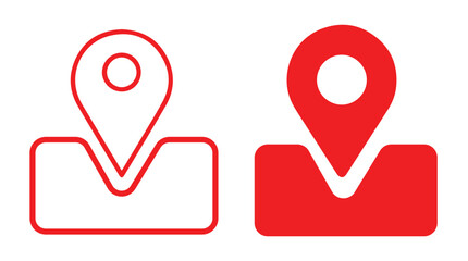 Location icon. Map pin icon. PS location pointer collection. Flat style of location pin icon. Locator sign vector illustration.