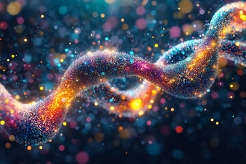 Visualization of PFAS biomarker highlights potential health risks associated with environmental exposure in abstract form