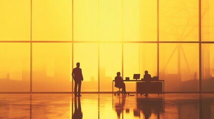Fototapeta premium Counseling Session in Sunlit Office Setting