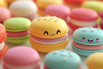 Fototapeta premium Sweet Delights: Charming Macarons for Every Occasion