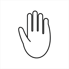Obraz premium Touch Hand Outline Icon Modern Human Senses Illustration