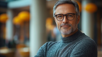 Fototapeta premium Stylish Executive with Glasses