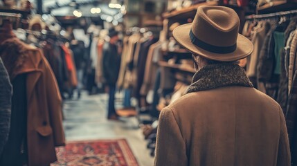 Fototapeta premium Stylish Vintage Fashion Discoveries in an Designer Store Interior