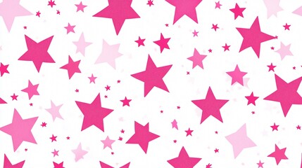Pink Seamless Stars Pattern Background 2D Image