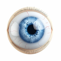 Close-Up of a Realistic Human Eye with Detailed Elements and Colors
