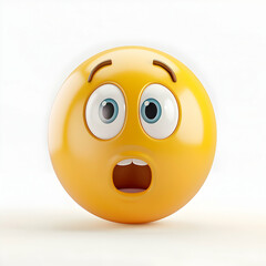 Surprised Emoji Expression with Big Eyes and Open Mouth Effect