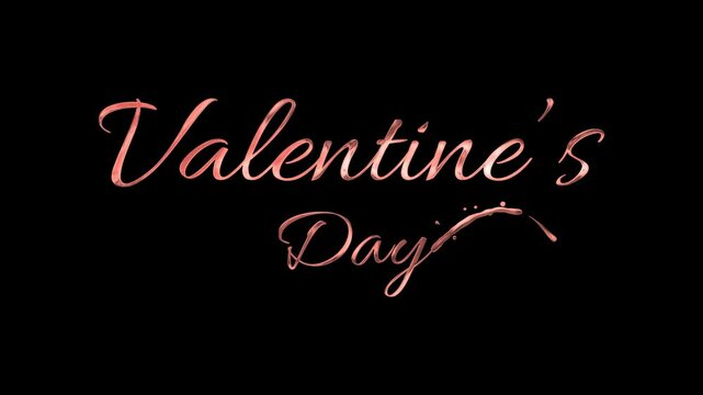 Animation Valentine's Day handwriting color red, suitable for decorating Valentine's Day celebrations, greeting cards.