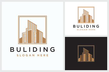 minimalist building logo design architecture inspiration, building logo design vector architecture inspiration