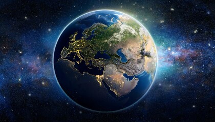 Obraz premium earth and moon