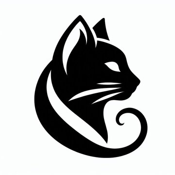 recommend clip art: Cat Profile Outline of a cat s head in profile with pointed ears