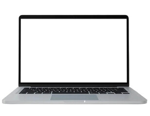 Fototapeta premium Laptop isolated on white background. Suitable for marketing or business purposes. PNG file