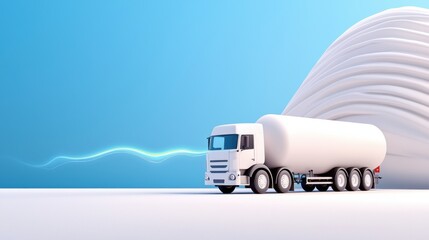 Animated Gas Tanker Unloading in Modern Setting