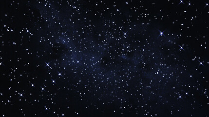 Obraz premium Stars fill the night sky over a tranquil landscape, showcasing the beauty of the universe