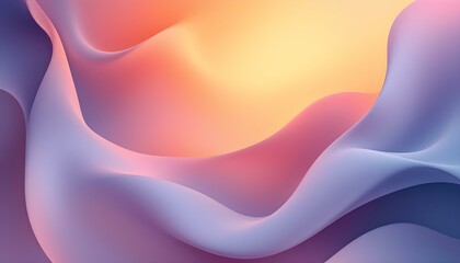 Pink and orange waves ripple across the background in a playful, abstract pattern. Fluid colorful waves flowing seamlessly across a gradient background representing movement, lightness, and artistic