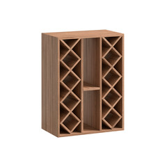 wooden bottle holder isolated on white