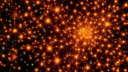 Stellar Constellation Night Sky, Intricate Bioluminescent Nodes