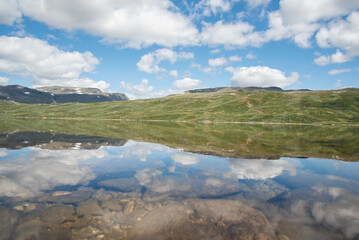 Norway Nature Landscapes, Mountain Under Sunny Blue Sky
