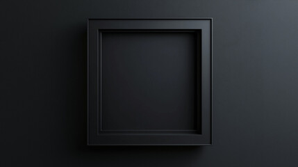 square black blank photo   isolated on 3 d  black background