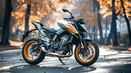 Obraz premium A creative motorcycle design, showcasing a dynamic and sporty appearance,