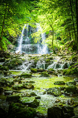Naklejka premium Hiking Josephstal Waterfalls Bavaria Germany