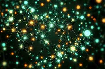 Radiant Bioluminescent Constellation Art Nouveau