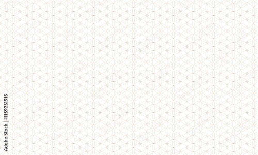 Wall mural geometric pattern: flower of life seamless design. the image appears to be a seamless pattern based 