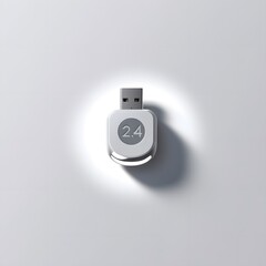 flash drive with white text black