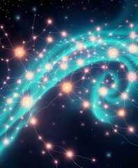 Fototapeta premium Spectacular Galaxy with Swirling Colors and Varying Stars | High-Quality Stock Photo