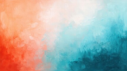 Obraz premium Serene Abstract Background with Soft Gradients in Orange and Aqua Shades for Artistic and Creative Projects